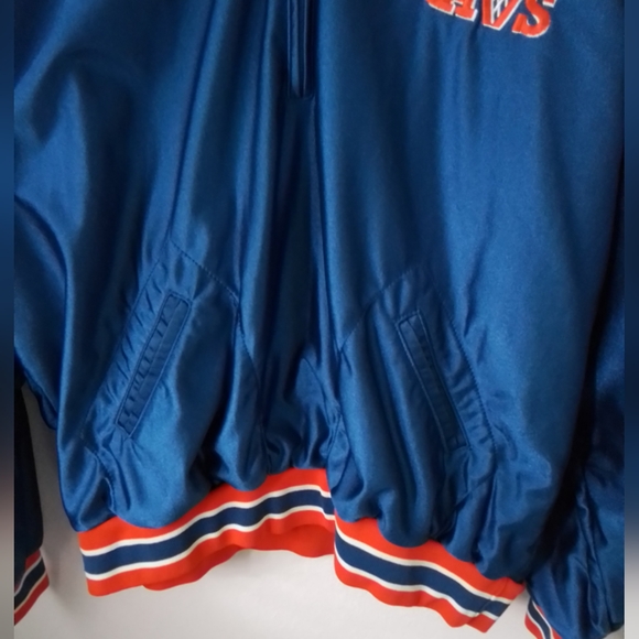 Vintage TEAM ISSUED Medalist Sand Knit Cleveland Cavaliers 1/4 Zip Jacket 46 XXL - Picture 9 of 14